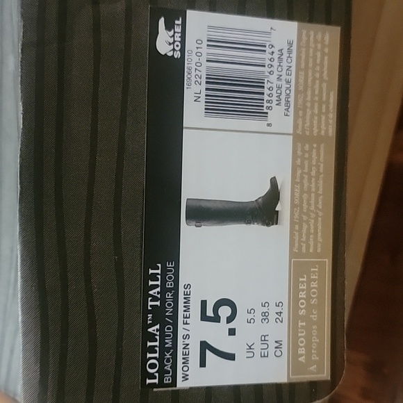 Sorel lola tall boots black mud - Picture 9 of 9